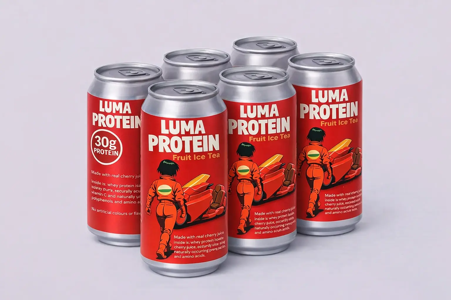 Luma Protein Ice Tea Cherry – high protein iced tea NZ